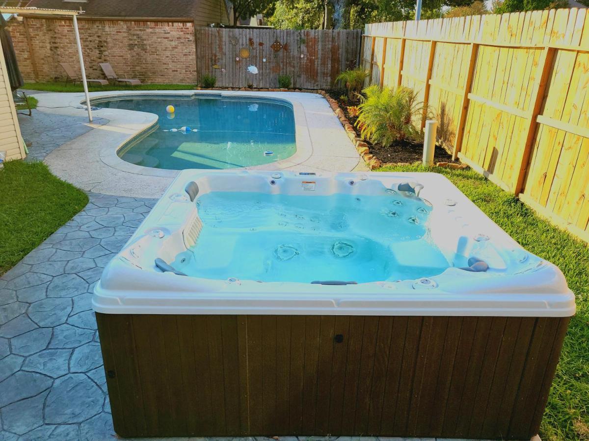 1976Houstongem Luminous Pvtpool & Hottub Dt20Mins For Lrg Families 6Beds 2Bath Exterior foto