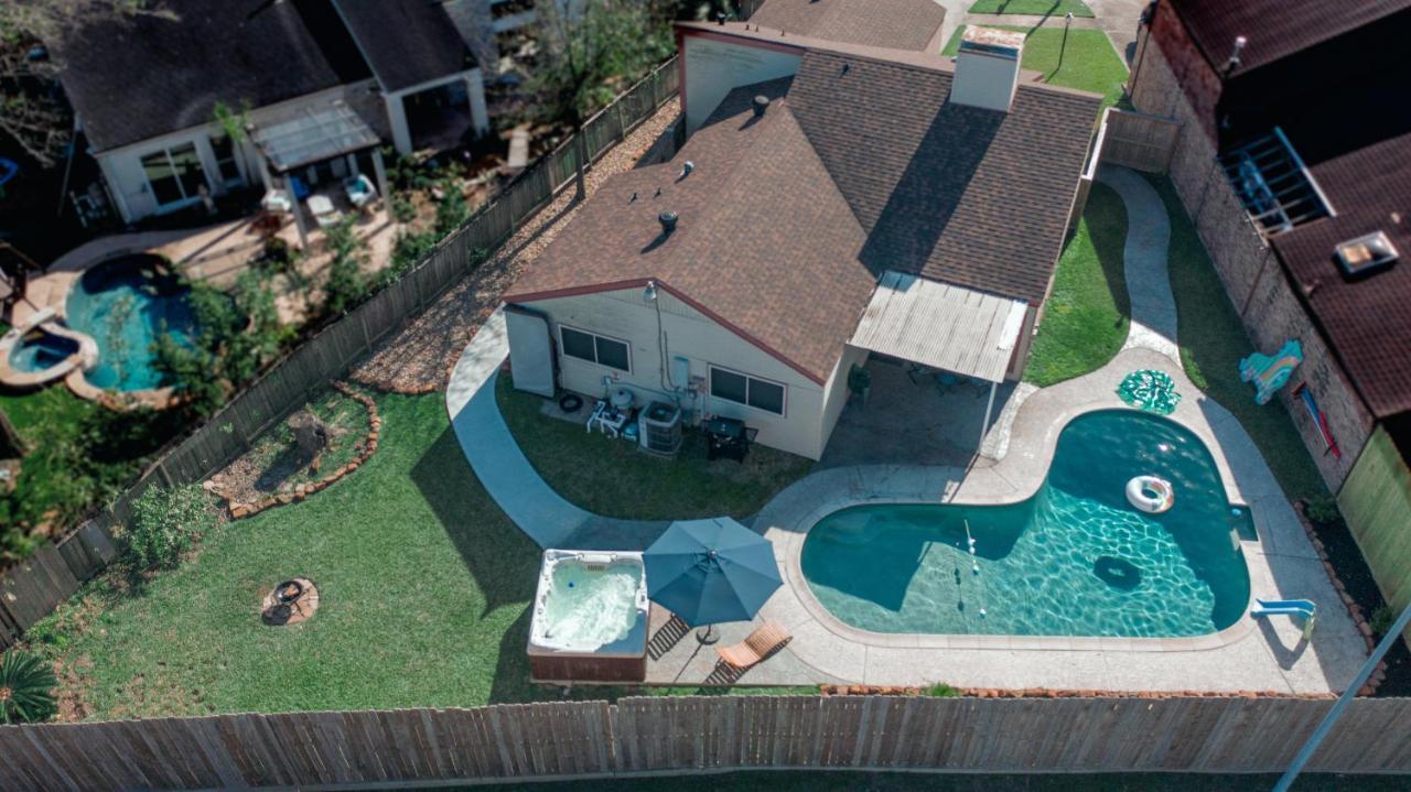 1976Houstongem Luminous Pvtpool & Hottub Dt20Mins For Lrg Families 6Beds 2Bath Exterior foto
