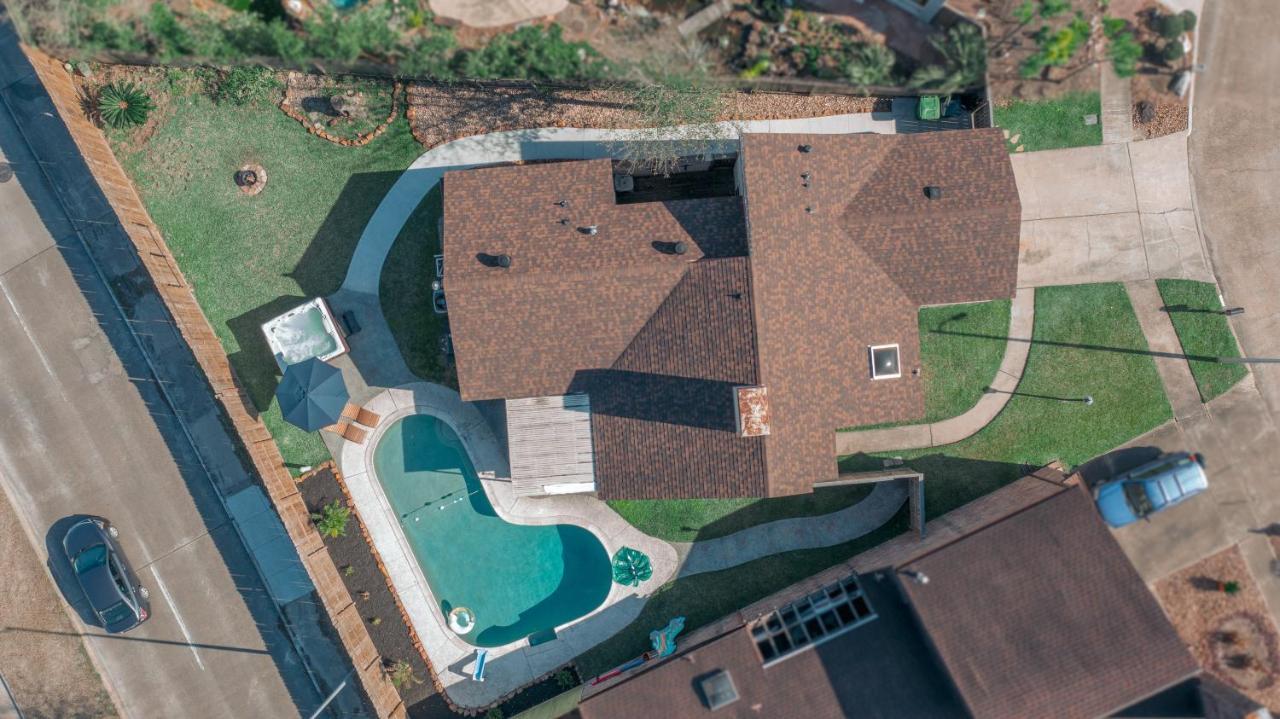 1976Houstongem Luminous Pvtpool & Hottub Dt20Mins For Lrg Families 6Beds 2Bath Exterior foto